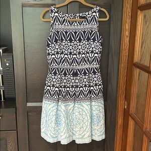Just…Taylor Navy and White Floral Dress
